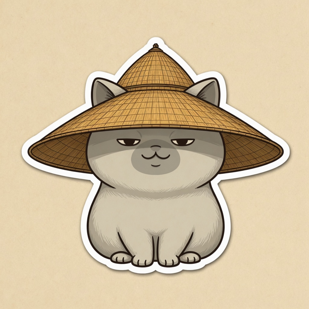 Hat-head sticker